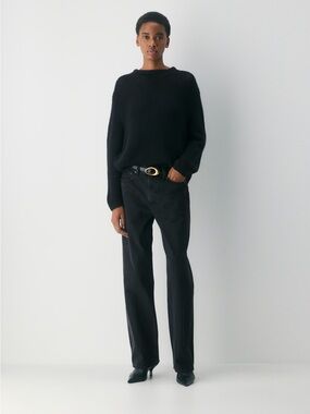 Aritzia Mesh Cashmere Oversized Crew Sweater